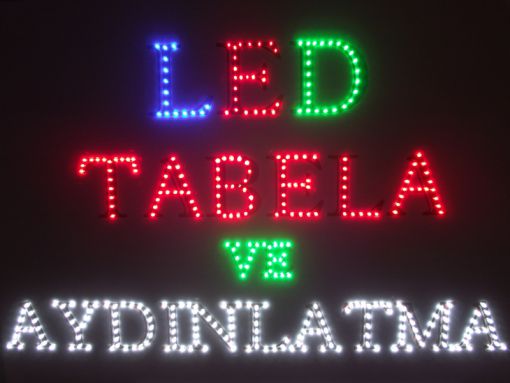  led tabela kayan yazı